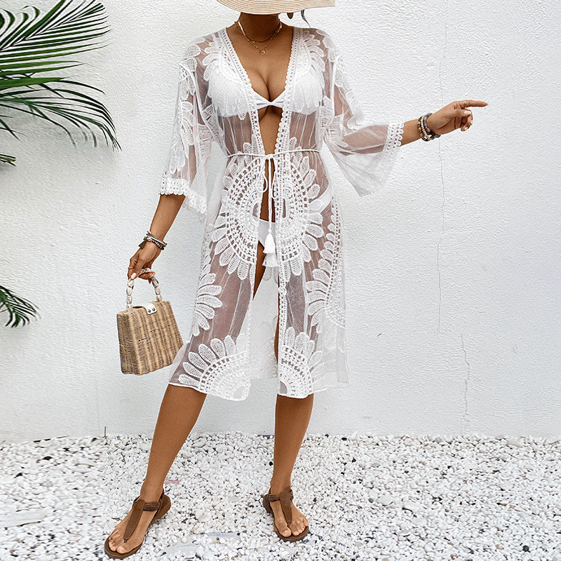 Illusion Sheer Beach Cover 202 - огляд і ціна Kimono Sheer Floral