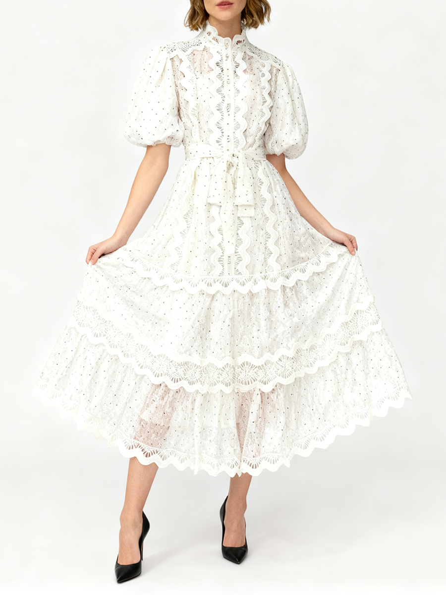 TWOTWINSTYLE Dot Print Sheer D - огляд і ціна Linen Dress Wrap