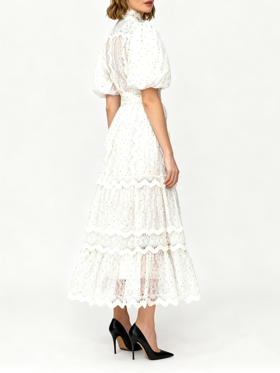 TWOTWINSTYLE Dot Print Sheer D - огляд і ціна Linen Dress Wrap