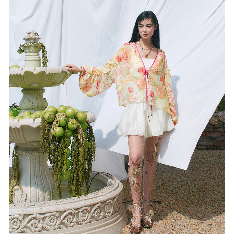 ELFSACK Floral Print Sheer Kim - огляд і ціна Kimono Sheer Floral
