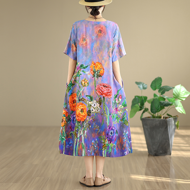 High-End Women's Cotton Lin Dr - огляд і ціна Midi Skirt Floral