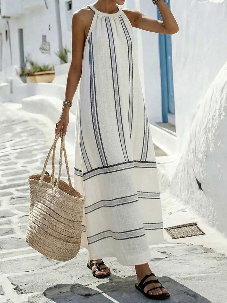 Women Sleeveless Halter Maxi D - огляд і ціна Maxi Dress Halter