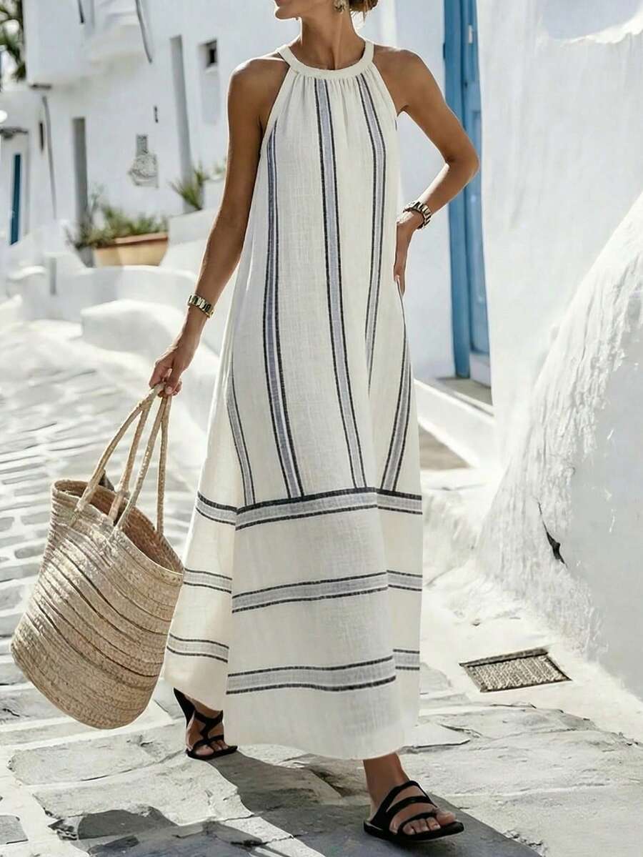 Women Sleeveless Halter Maxi D - огляд і ціна Maxi Dress Halter