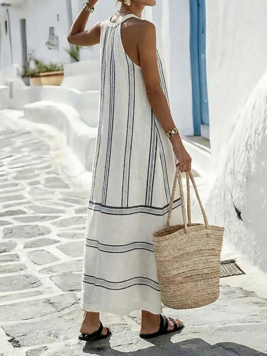 Women Sleeveless Halter Maxi D - огляд і ціна Maxi Dress Halter