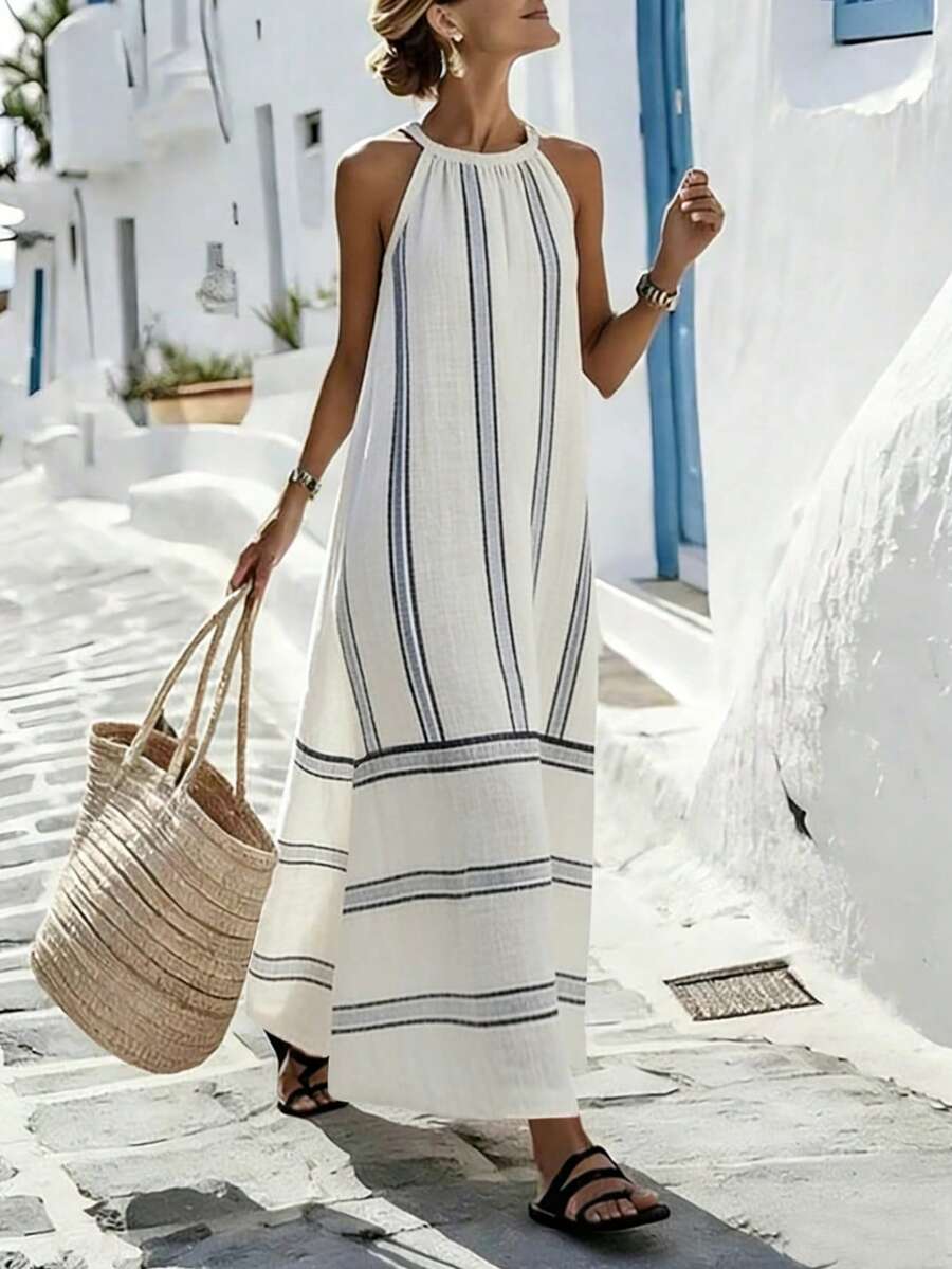 Women Sleeveless Halter Maxi D - огляд і ціна Maxi Dress Halter