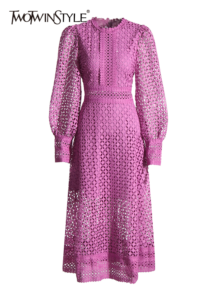 TWOTWINSTYLE Embroidery Cut Ou - огляд і ціна Linen Dress Wrap