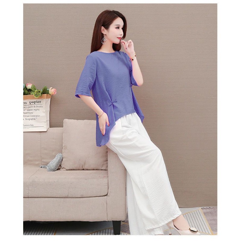 Women Cotton Linen Wide Leg Pa - огляд і ціна Linen Pant Wide