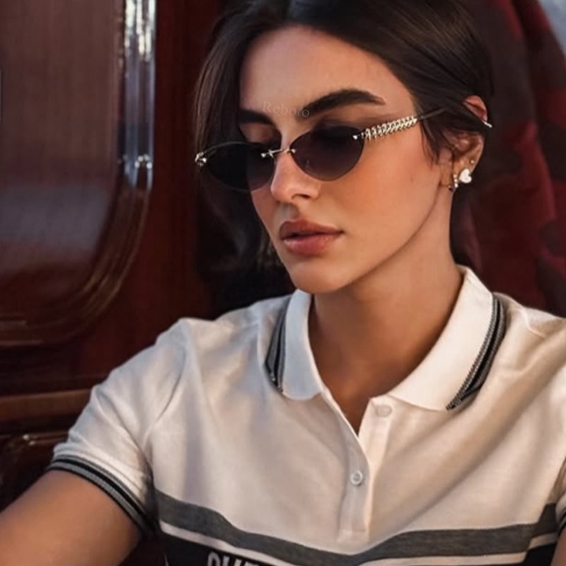 New Cat Eye Rivet Rimless Sung - огляд і ціна Sunglasses Cat Eye