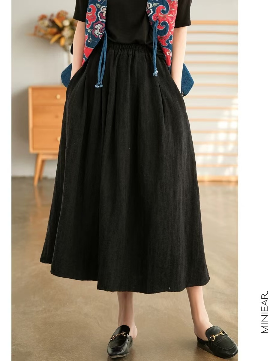 New 2025 Autumn Pure Color Flo - огляд і ціна Midi Skirt Floral
