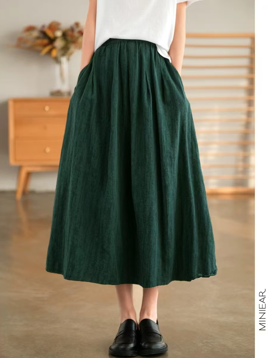 New 2025 Autumn Pure Color Flo - огляд і ціна Midi Skirt Floral
