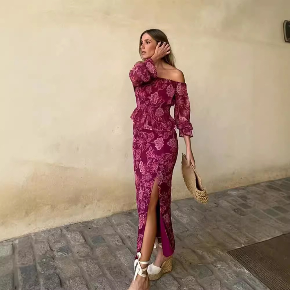 Women's Fashion Printed Off-Sh - огляд і ціна Blouse Off Shoulder