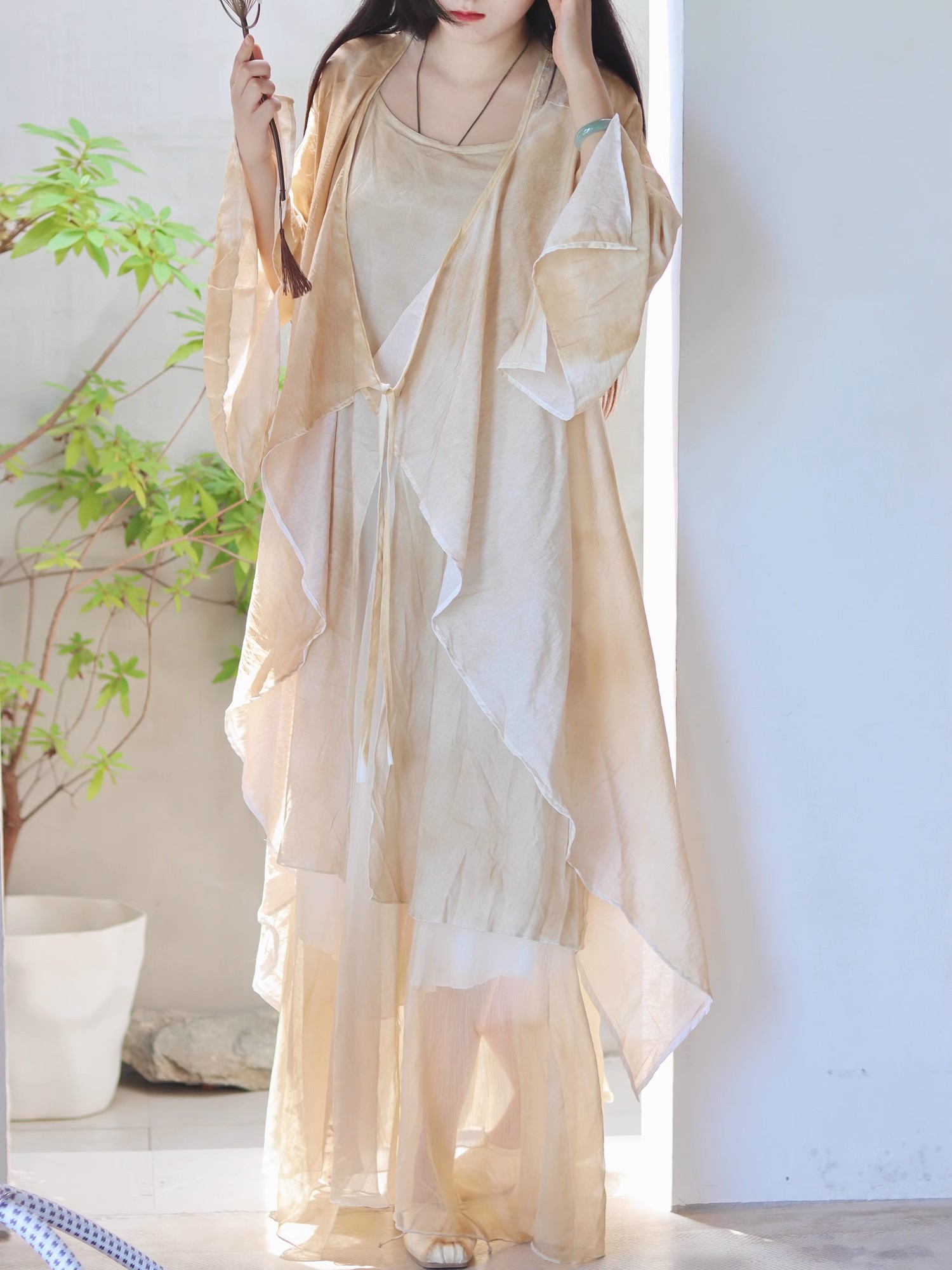 New Chinese Style Cotton Linen - огляд і ціна Linen Dress Wrap