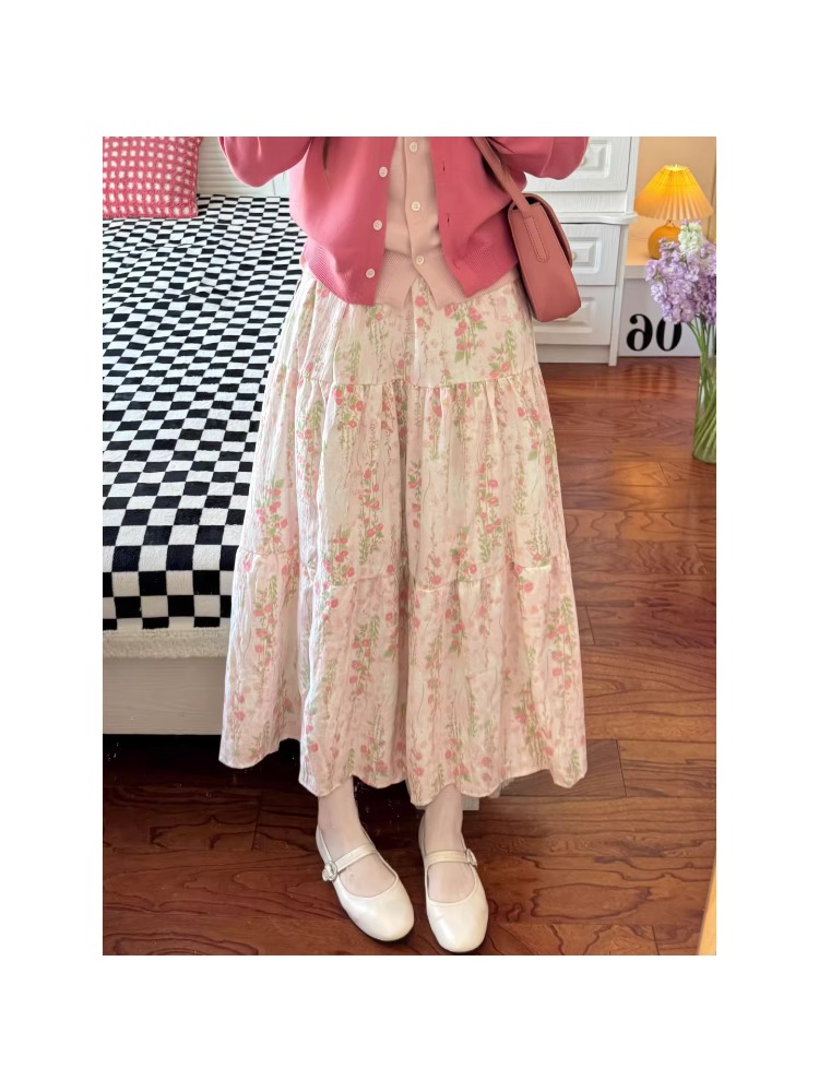 plus Size Women's Floral Print - огляд і ціна Midi Skirt Floral