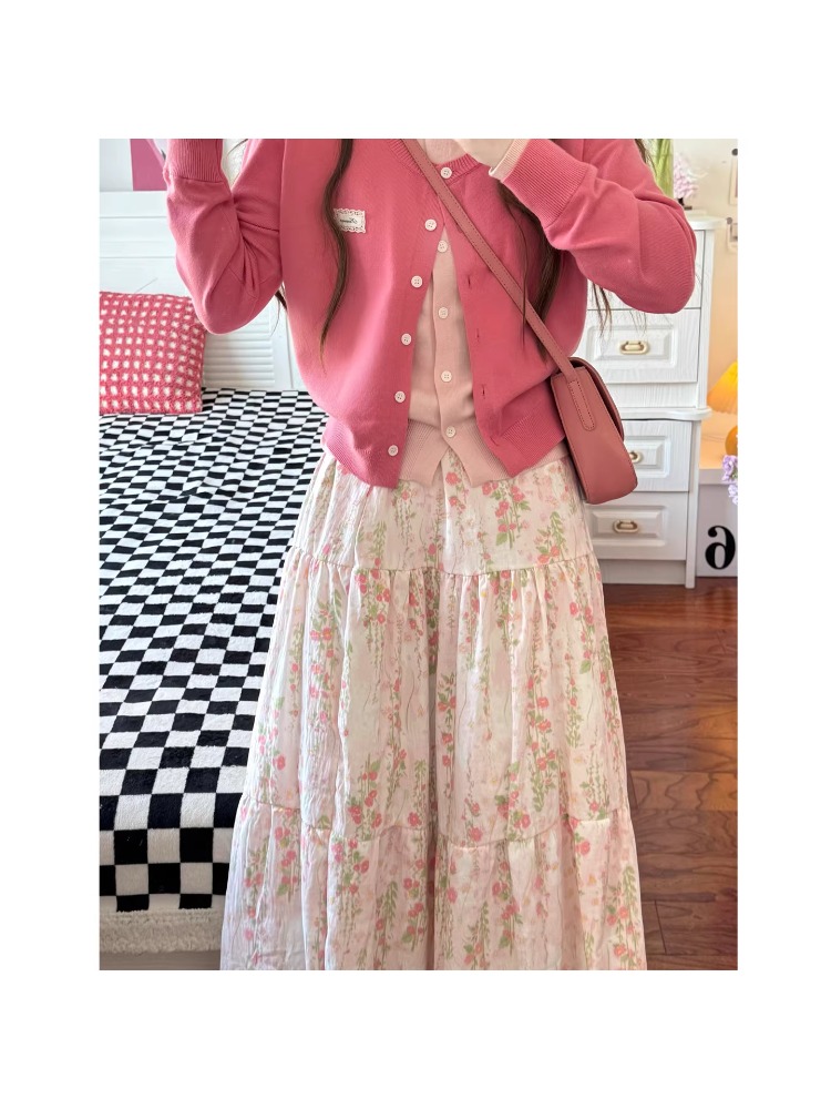 plus Size Women's Floral Print - огляд і ціна Midi Skirt Floral