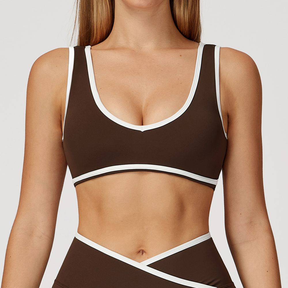 V-Neck Sports Bra Women Top Pu - огляд і ціна Crop Top Crochet