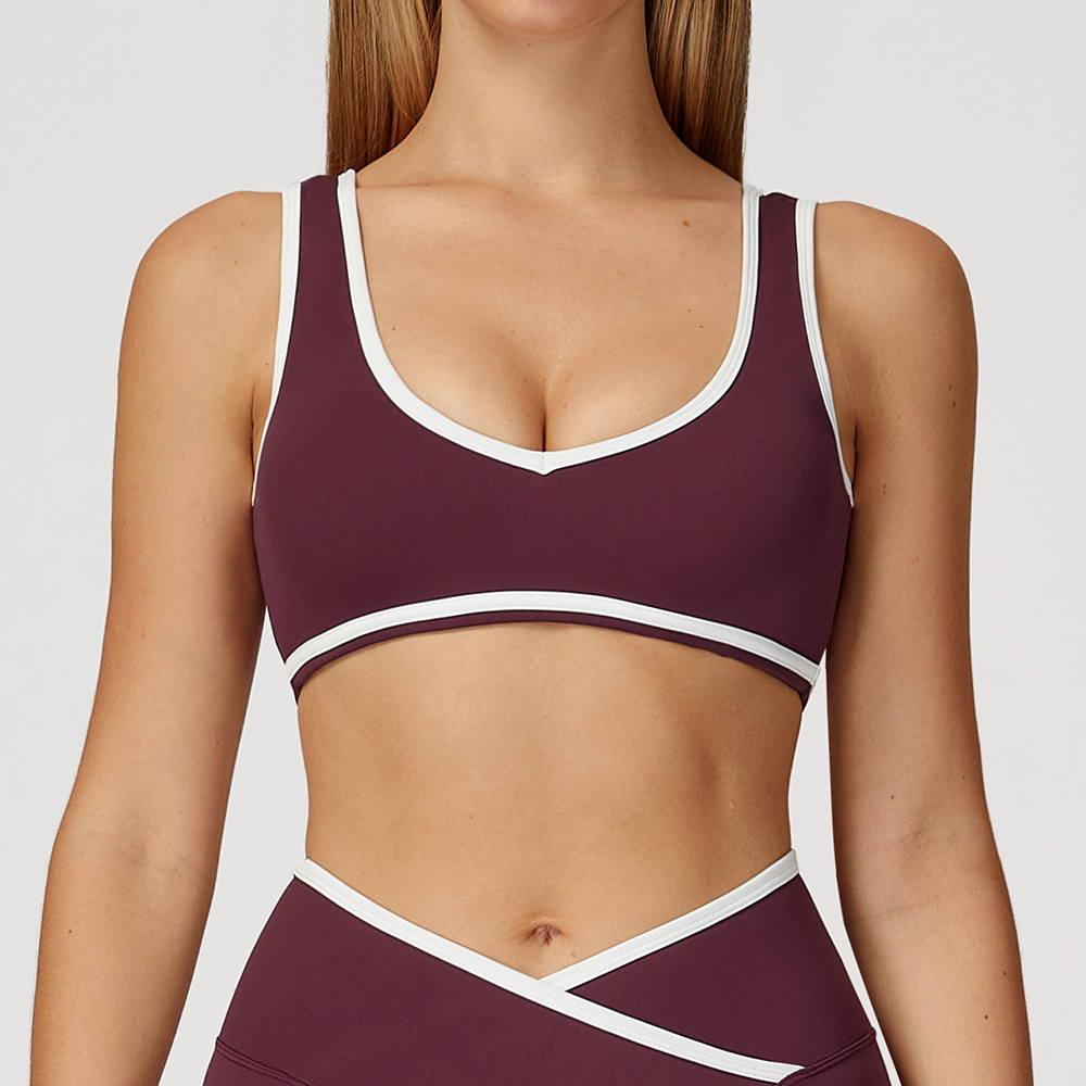 V-Neck Sports Bra Women Top Pu - огляд і ціна Crop Top Crochet