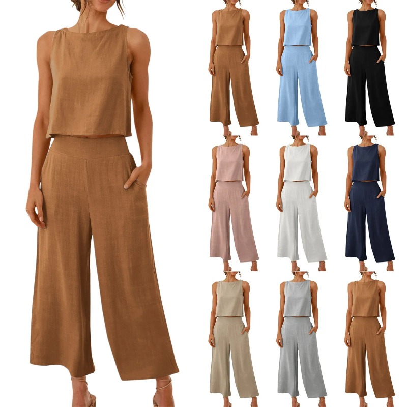 2025 New Summer Tops Cotton Li - огляд і ціна Linen Pant Wide