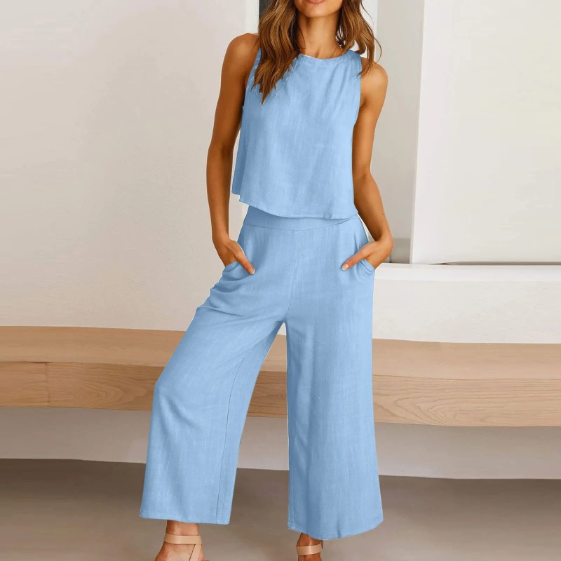 2025 New Summer Tops Cotton Li - огляд і ціна Linen Pant Wide