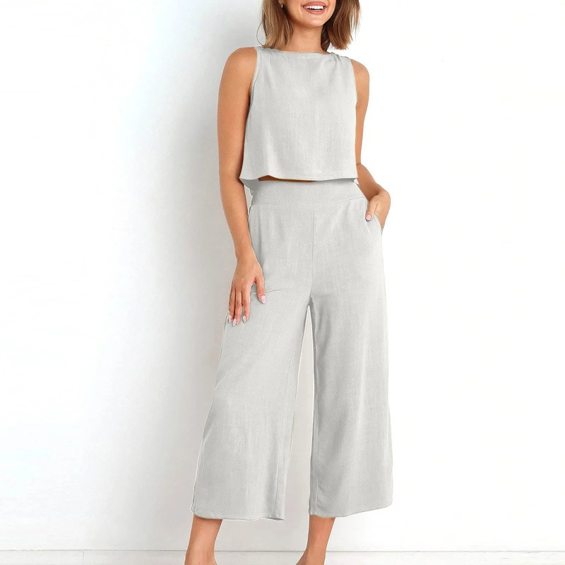 2025 New Summer Tops Cotton Li - огляд і ціна Linen Pant Wide