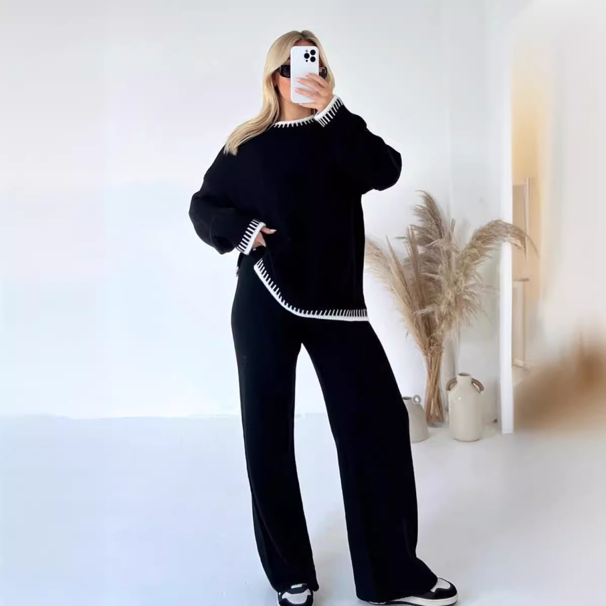 Women Wide Leg Pant Sets Two P - огляд і ціна Linen Pant Wide