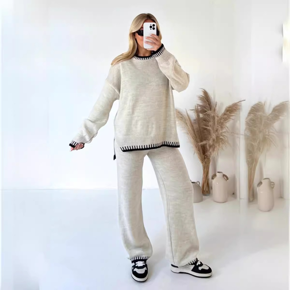 Women Wide Leg Pant Sets Two P - огляд і ціна Linen Pant Wide