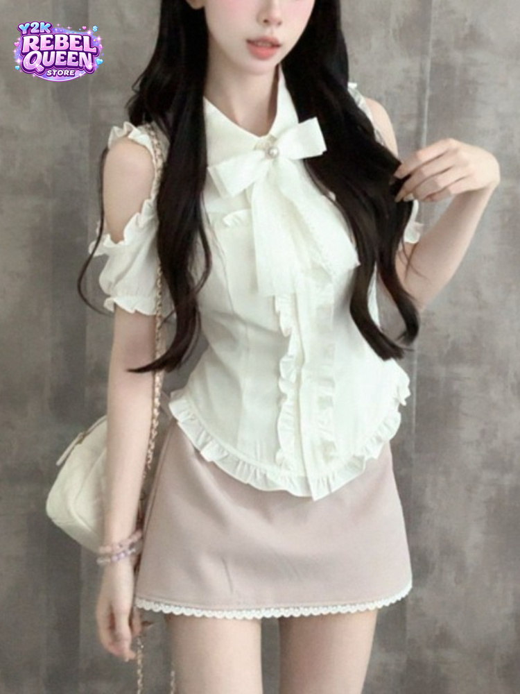 Japanese Sweet New 2 Piece Set - огляд і ціна Blouse Off Shoulder