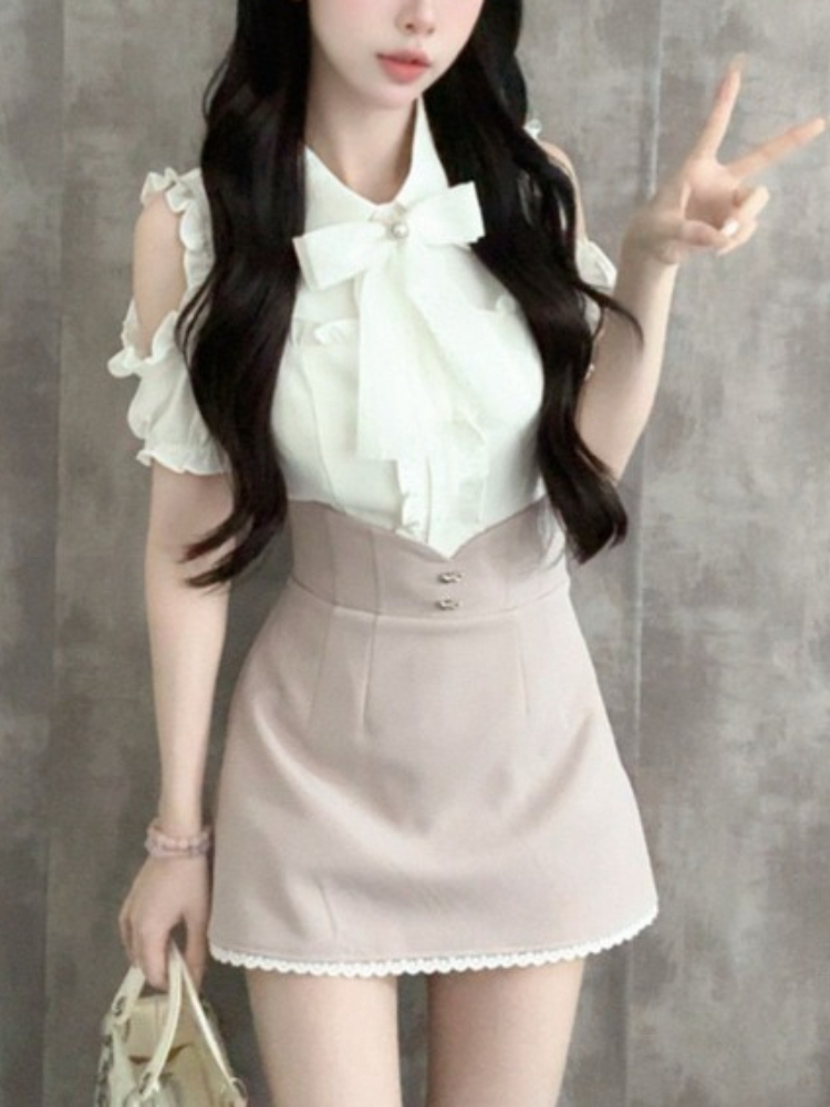Japanese Sweet New 2 Piece Set - огляд і ціна Blouse Off Shoulder