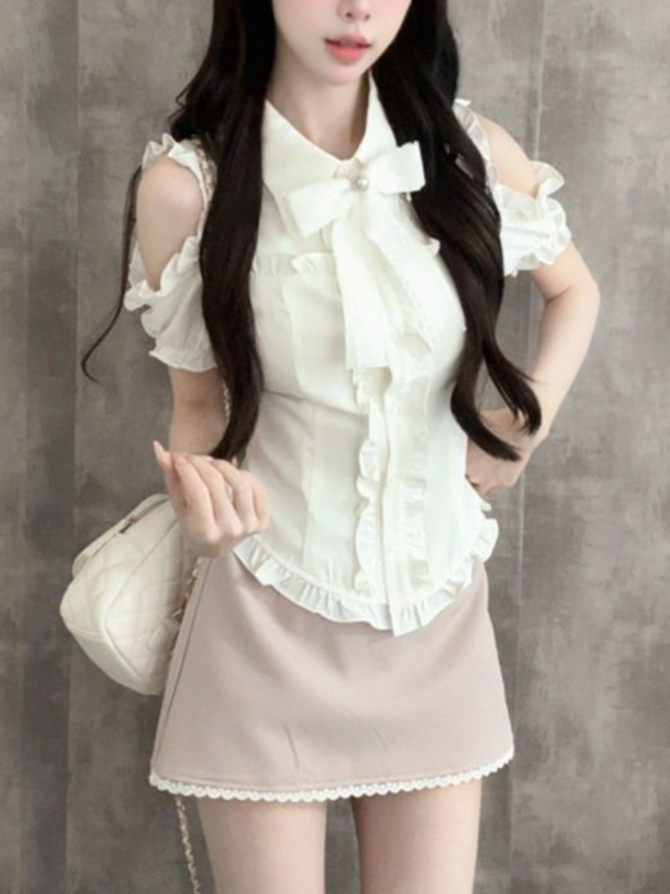 Japanese Sweet New 2 Piece Set - огляд і ціна Blouse Off Shoulder