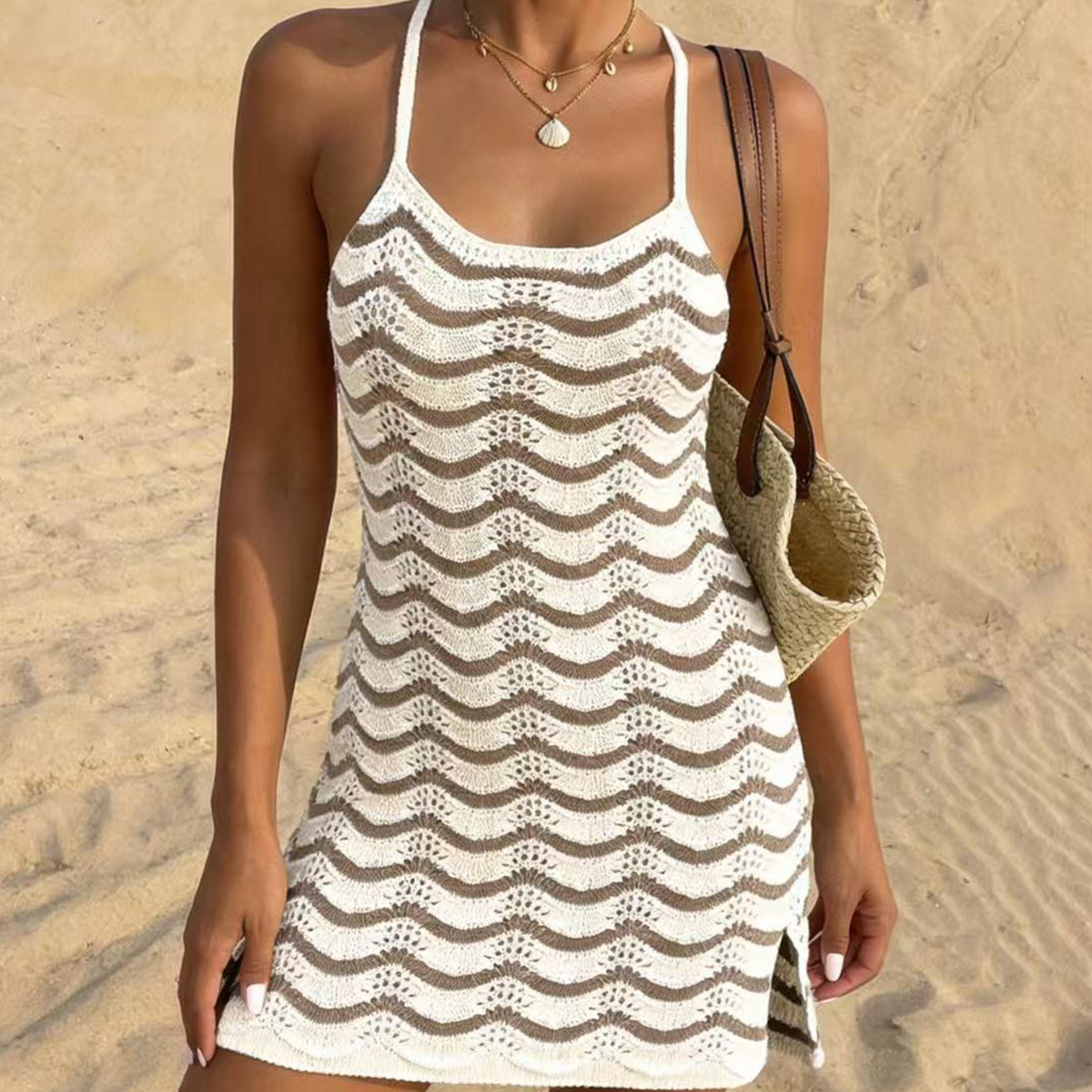 Fashion Sexy Colorblock Stripe - огляд і ціна Cover Up Kaftan
