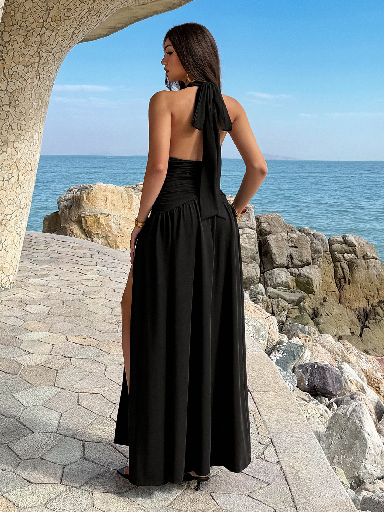 Women's Dress 2 Colors Halter  - огляд і ціна Maxi Dress Halter