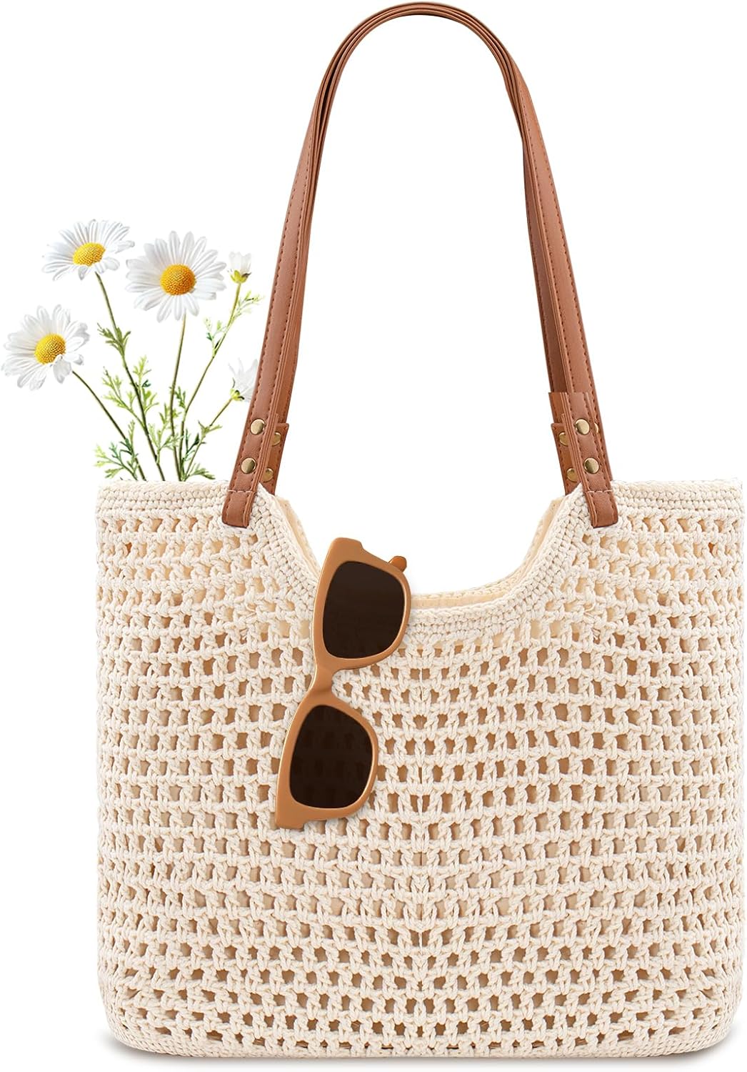 Crochet Beach Bag Purse, Boho  - огляд і ціна Tote Bag Beach