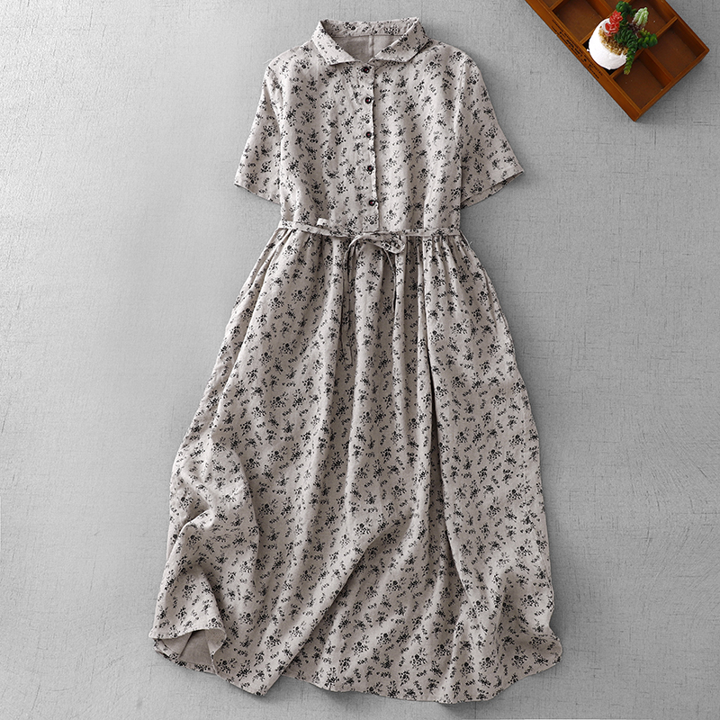 Summer Floral Cotton Linen Dr  - огляд і ціна Midi Skirt Floral