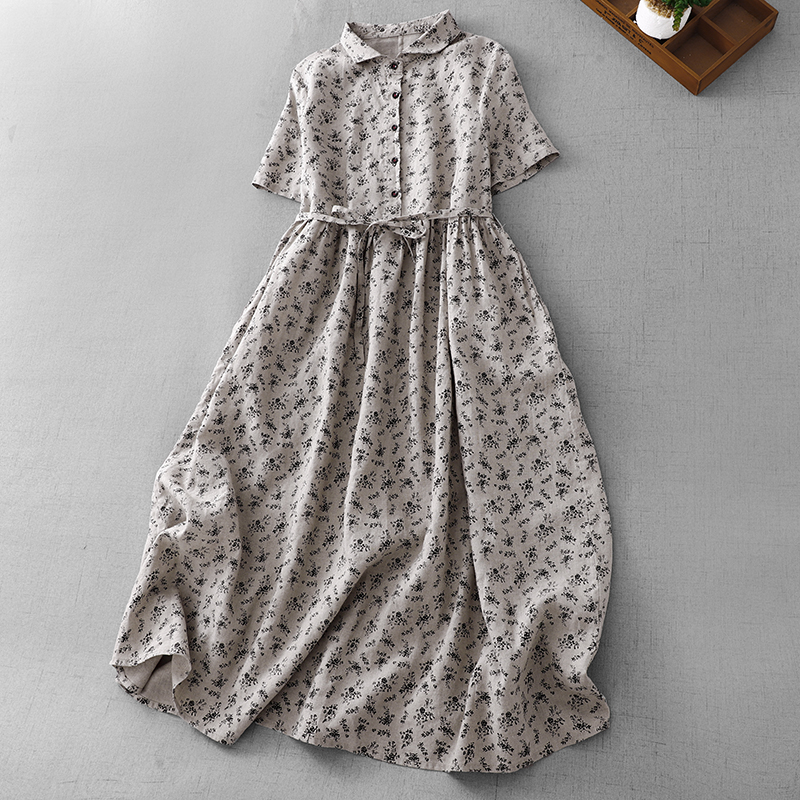Summer Floral Cotton Linen Dr  - огляд і ціна Midi Skirt Floral