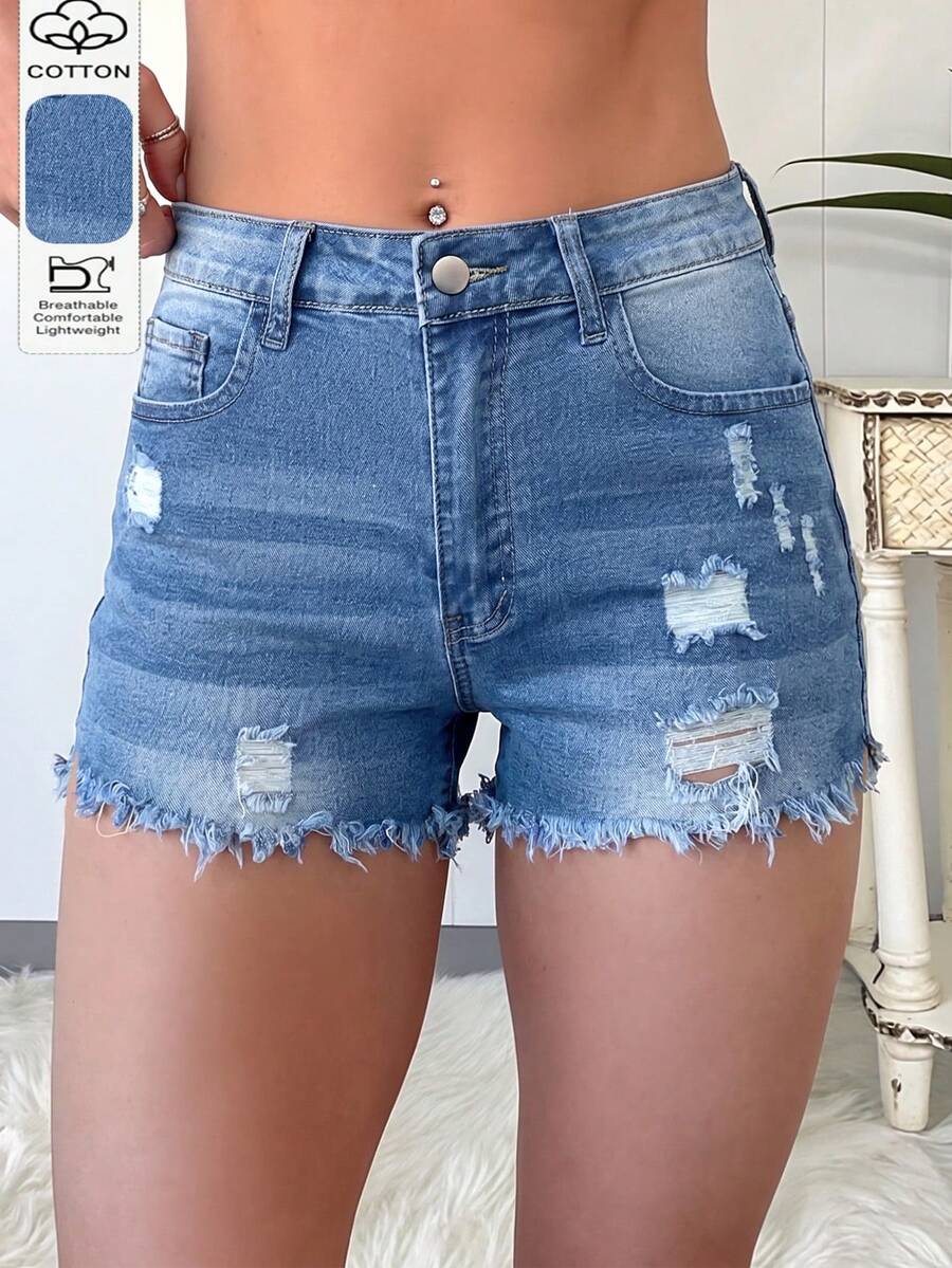 Womens Casual Distressed Denim - огляд і ціна Shorts Denim Frayed