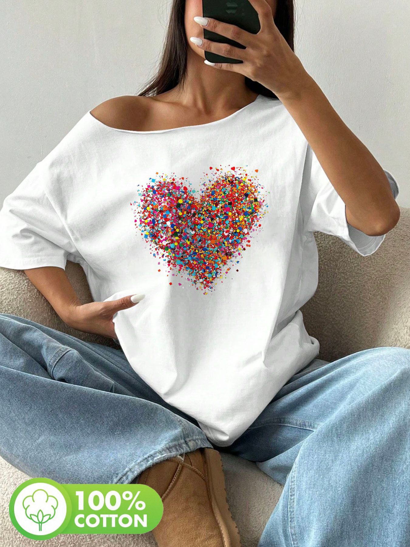 Plus Size 100% Cotton Shoulder - огляд і ціна Blouse Off Shoulder