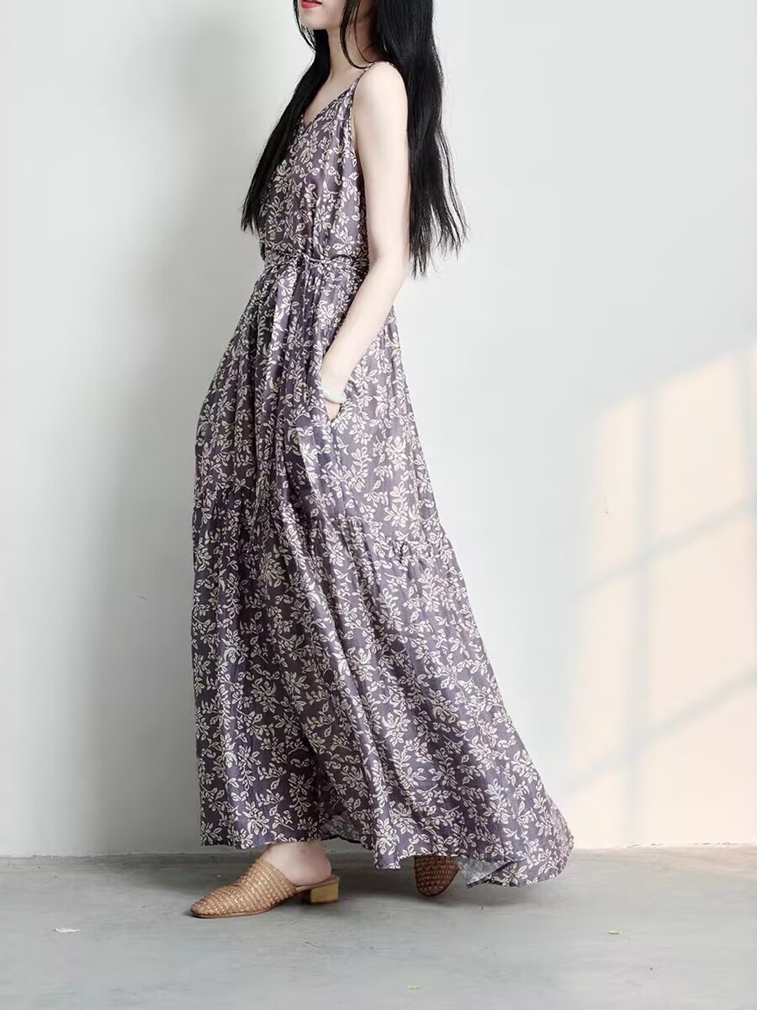 Elegant Japanese Style plus Si - огляд і ціна Linen Dress Wrap