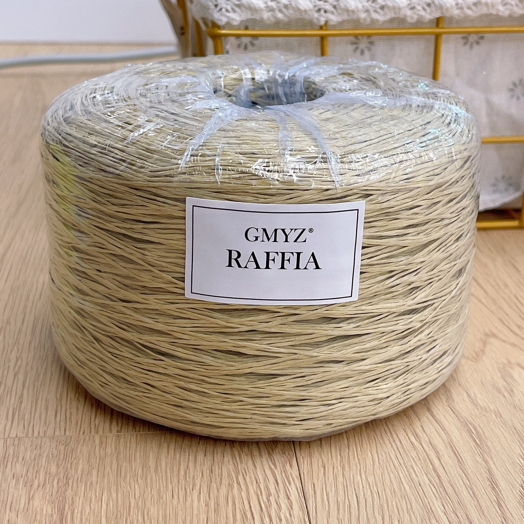 Plain Raffia Yarn Natural 220g - огляд і ціна Crochet Bag Raffia