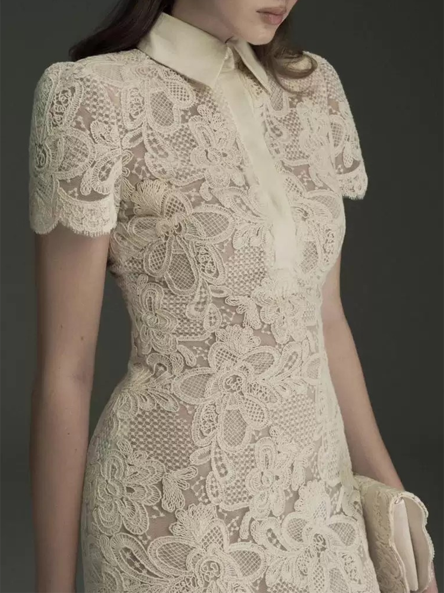 TWOTWINSTYLE Patchwork Lace Dr - огляд і ціна Linen Dress Wrap