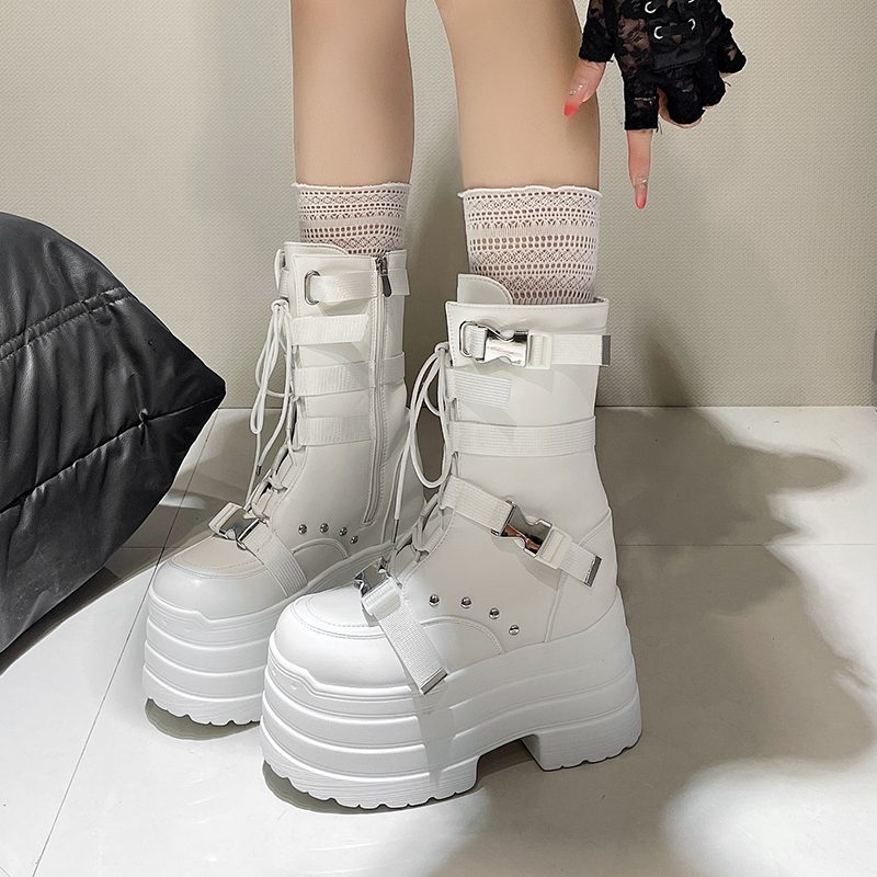 13.5CM,17CM Women Punk Boots A - огляд і ціна Wedge Espadrille Women
