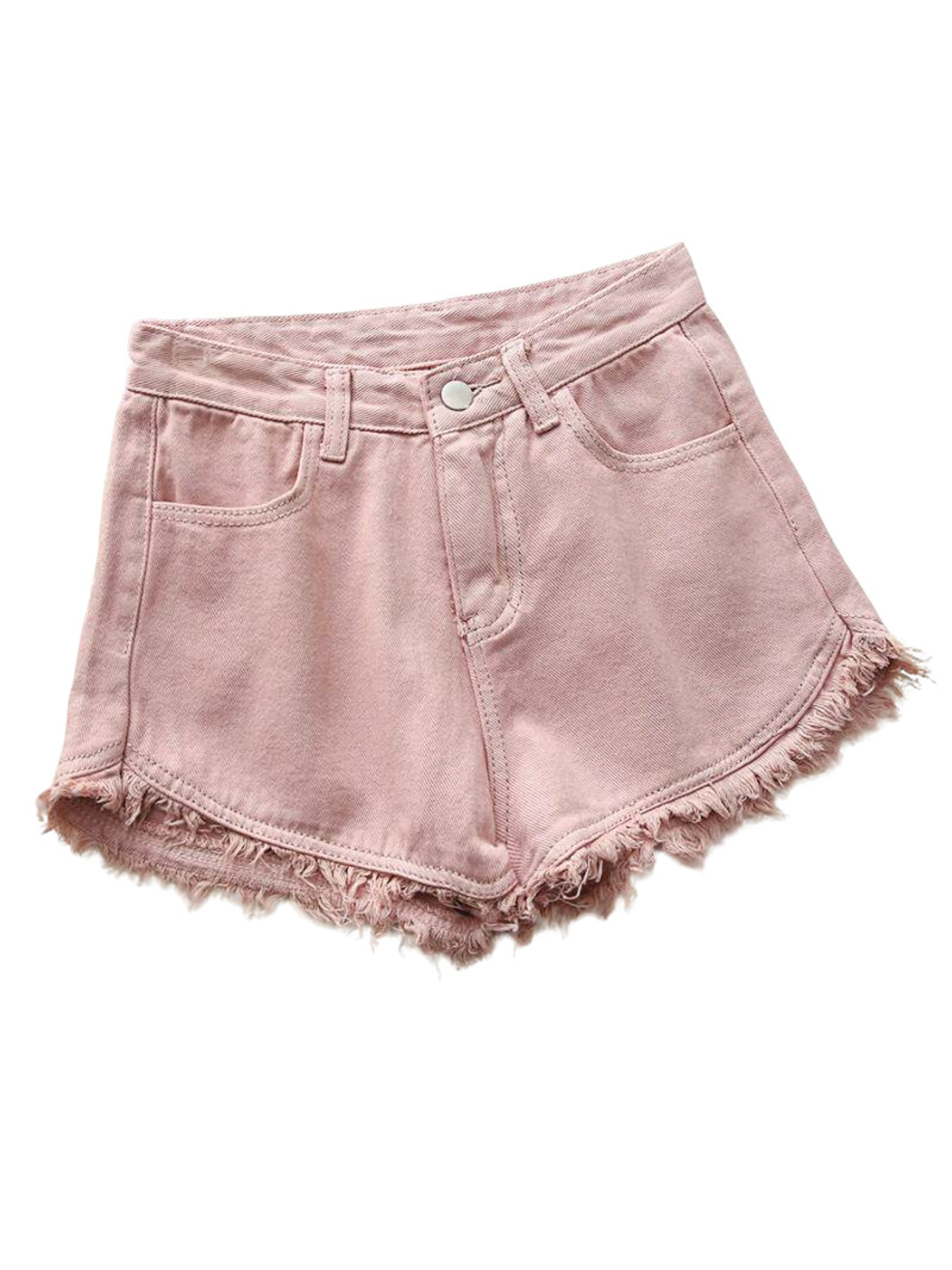 Women's High Waist Denim Short - огляд і ціна Shorts Denim Frayed