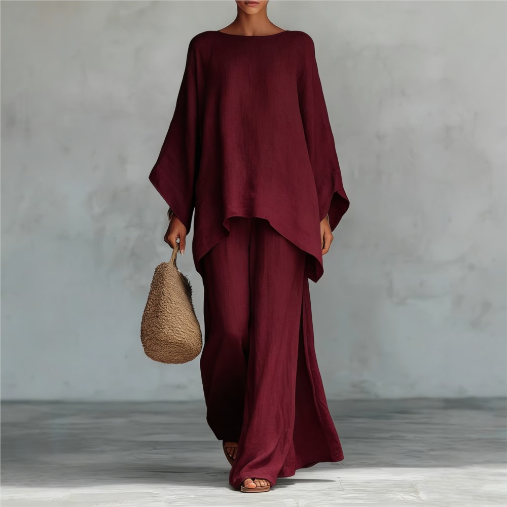 Fashion Linen Loose Long-sleev - огляд і ціна Linen Pant Wide