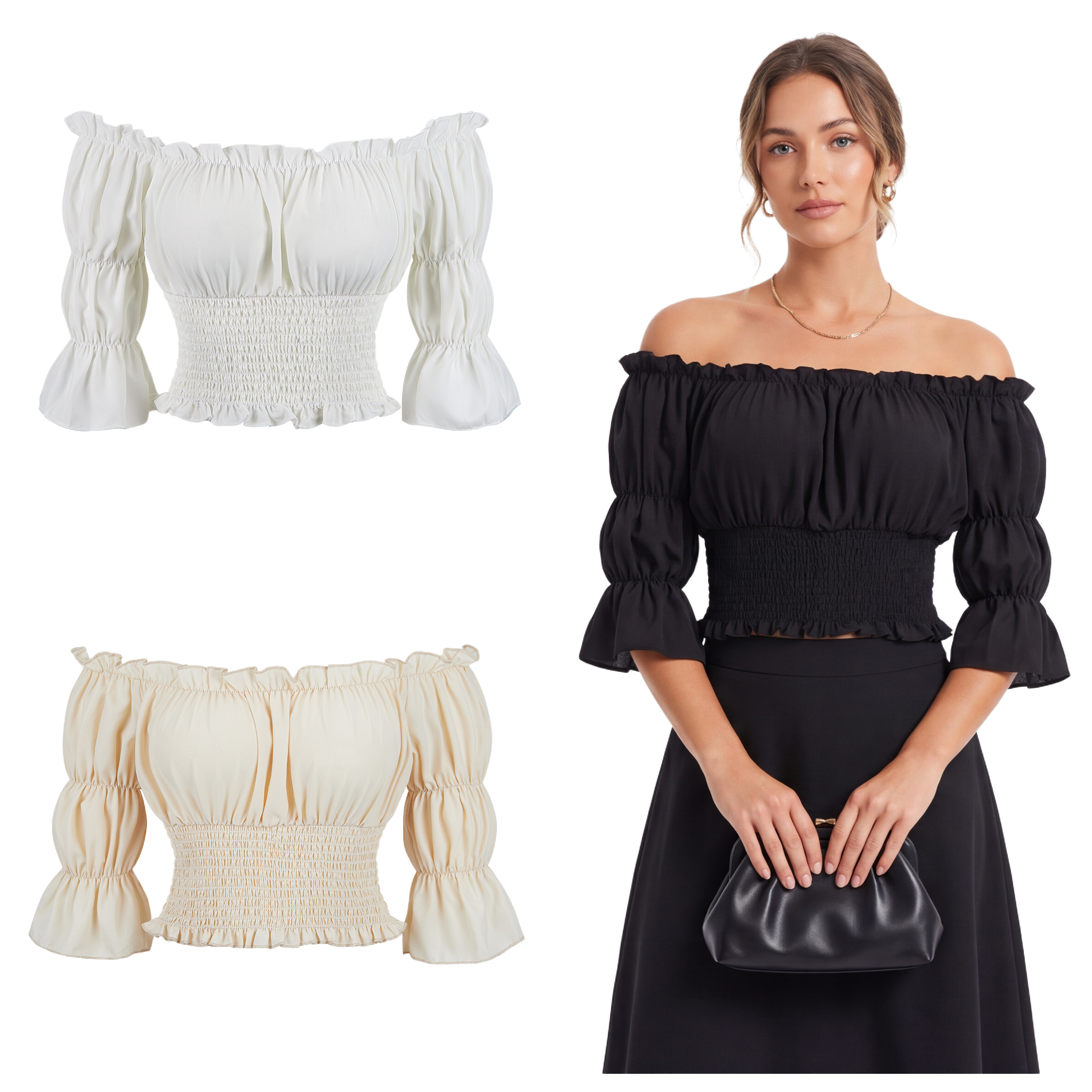 Renaissance Blouse Women Top w - огляд і ціна Blouse Off Shoulder