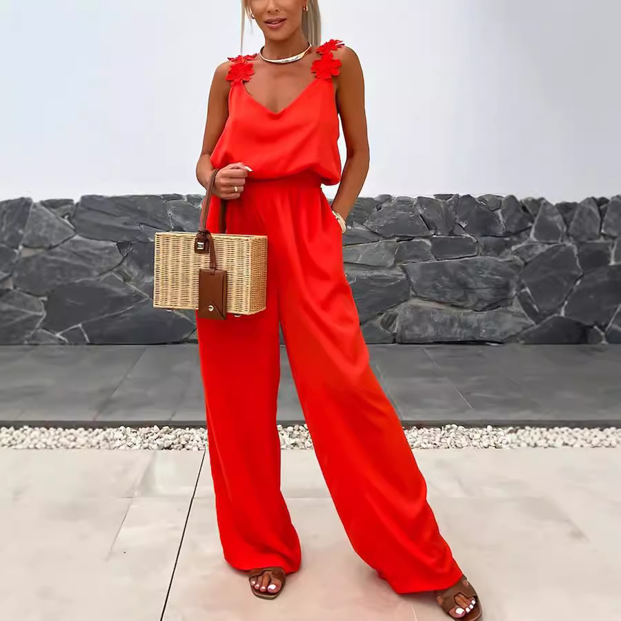 Casual Jumpsuit Strappy Sleeve - огляд і ціна Jumpsuit Linen Relaxed