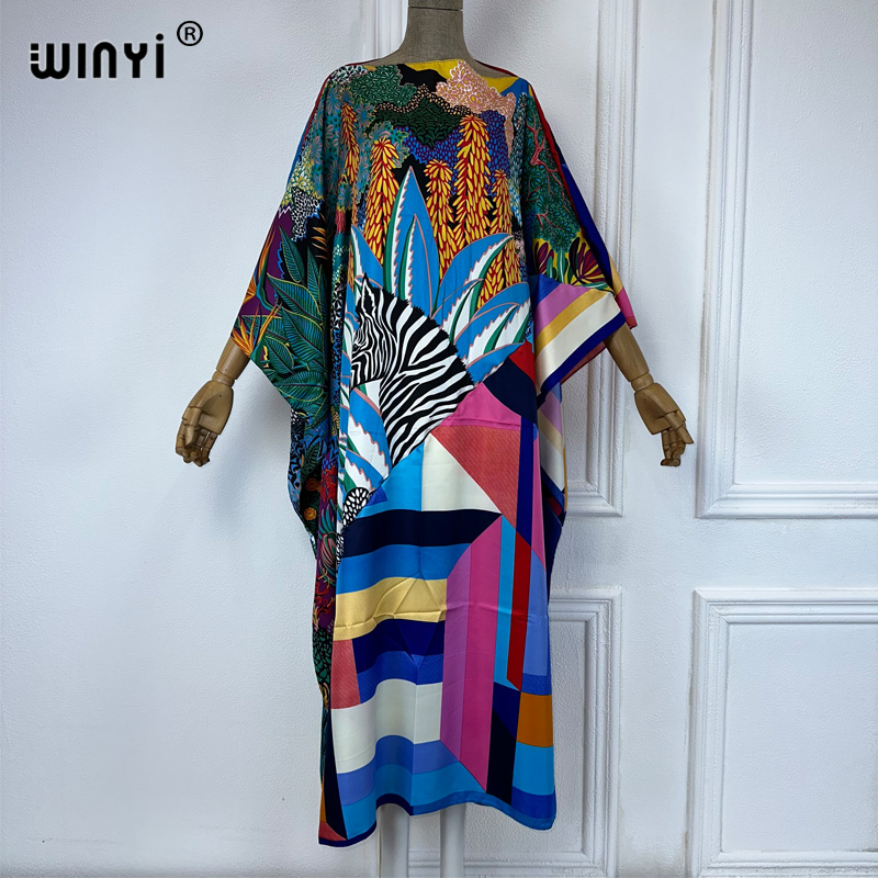 WINYI new high quality Print k - огляд і ціна Cover Up Kaftan