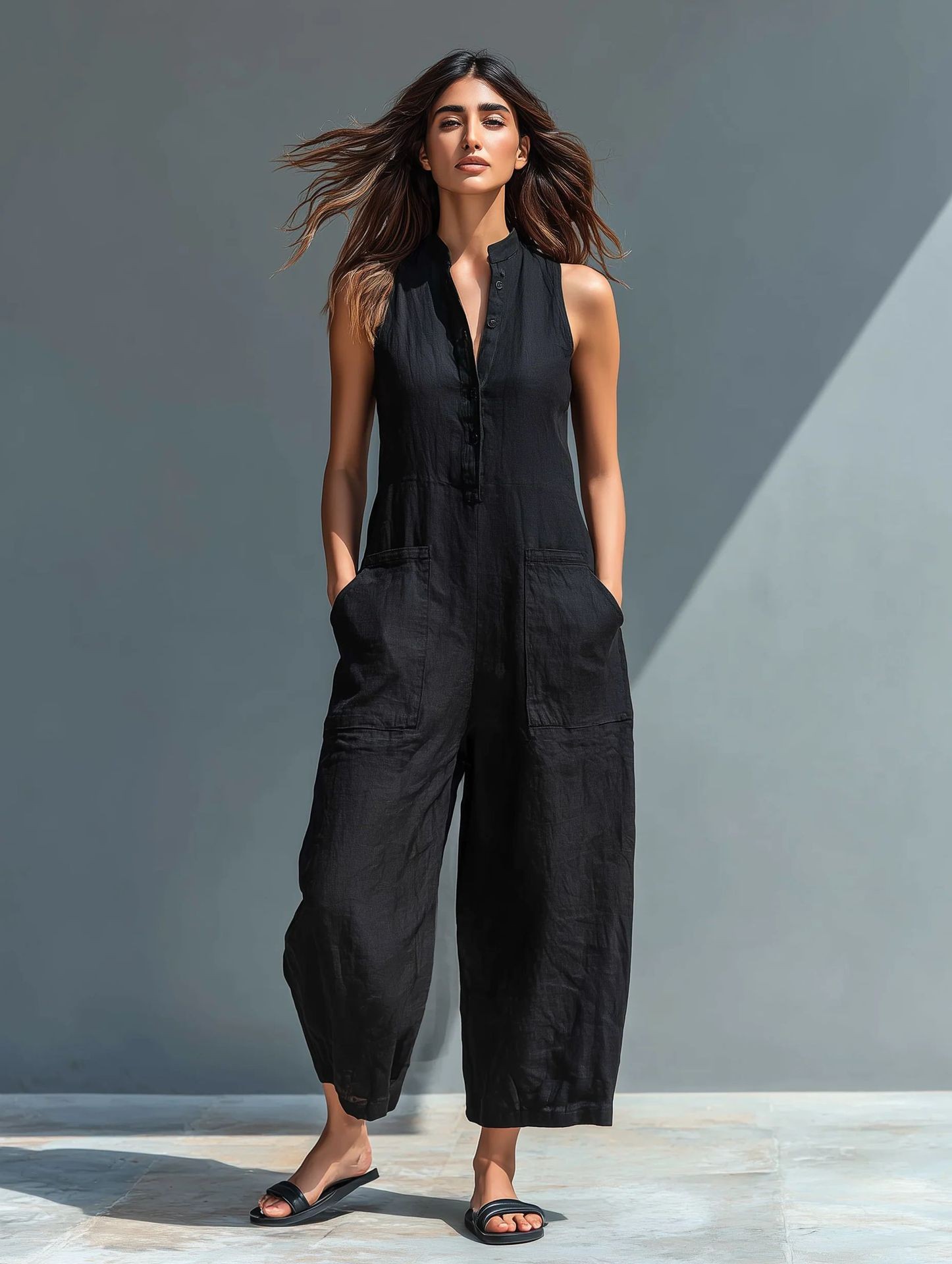 Summer Women's Clothing Sleeve - огляд і ціна Jumpsuit Linen Relaxed