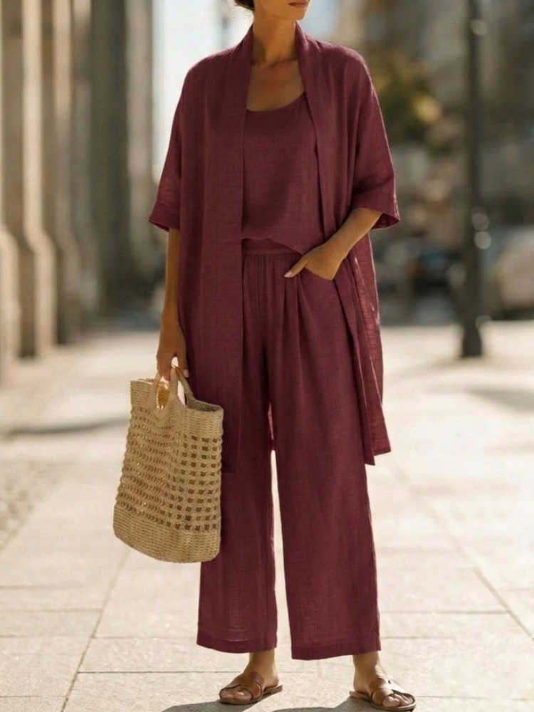 Casual Solid Cotton Linen Loos - огляд і ціна Linen Pant Wide