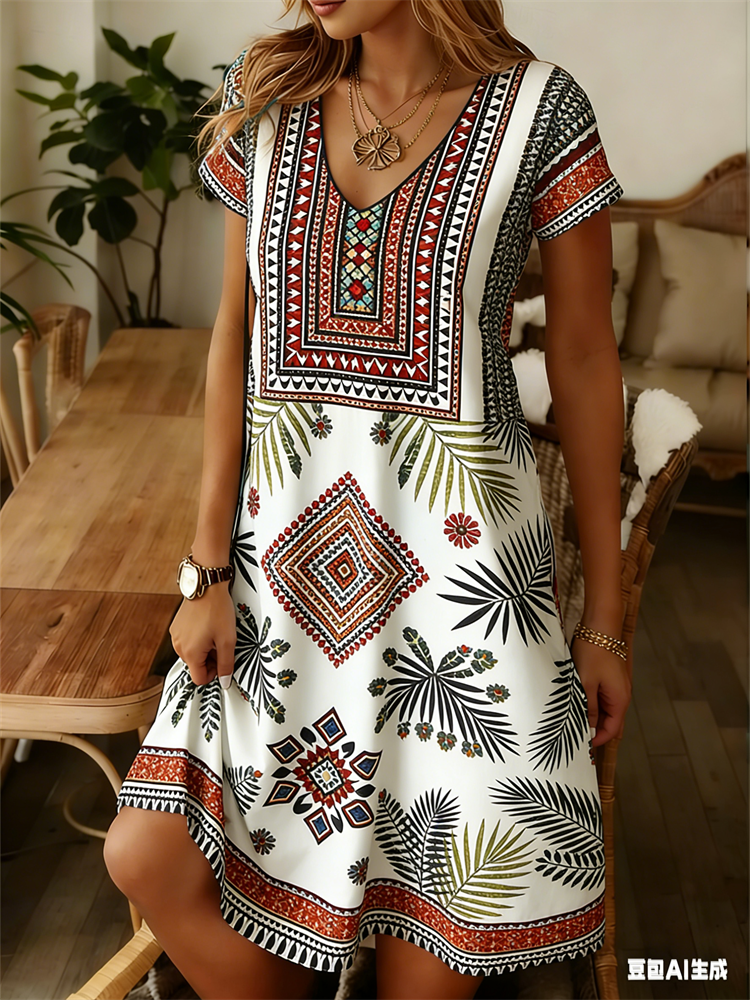 Ethnic Style Women Dress Summe - огляд і ціна Midi Skirt Floral