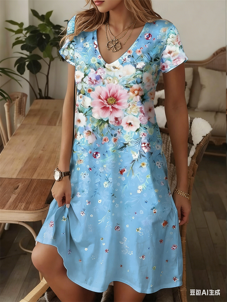 Ethnic Style Women Dress Summe - огляд і ціна Midi Skirt Floral