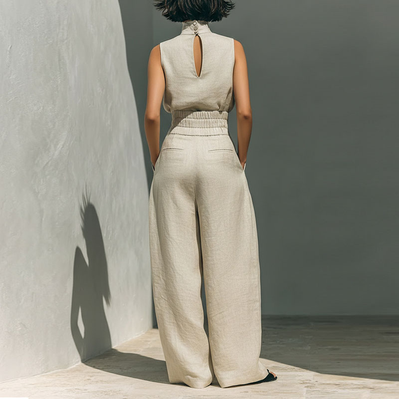 Vintage Solid Cotton Linen Sui - огляд і ціна Linen Pant Wide